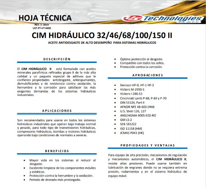 Aceites de Lubricación e Hidráulico